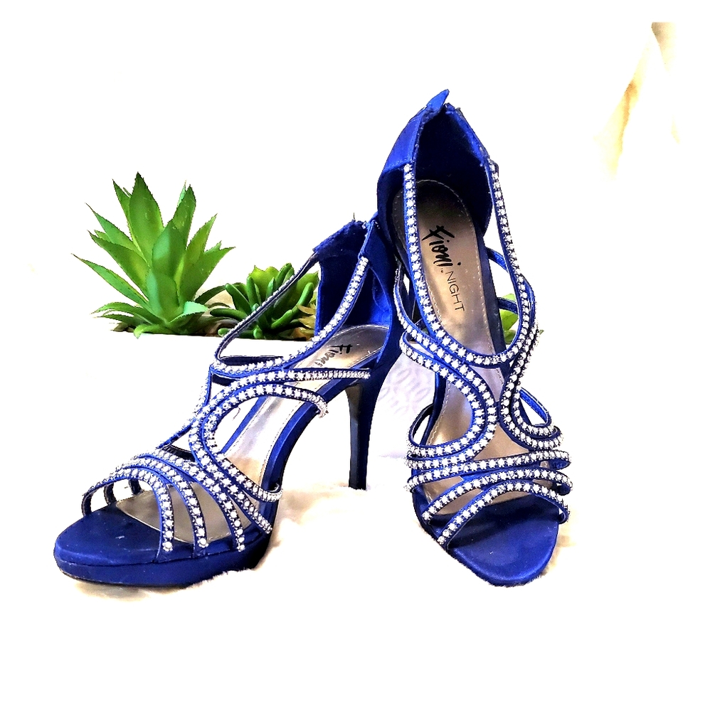 Fioni Blue Sparkle Shoes